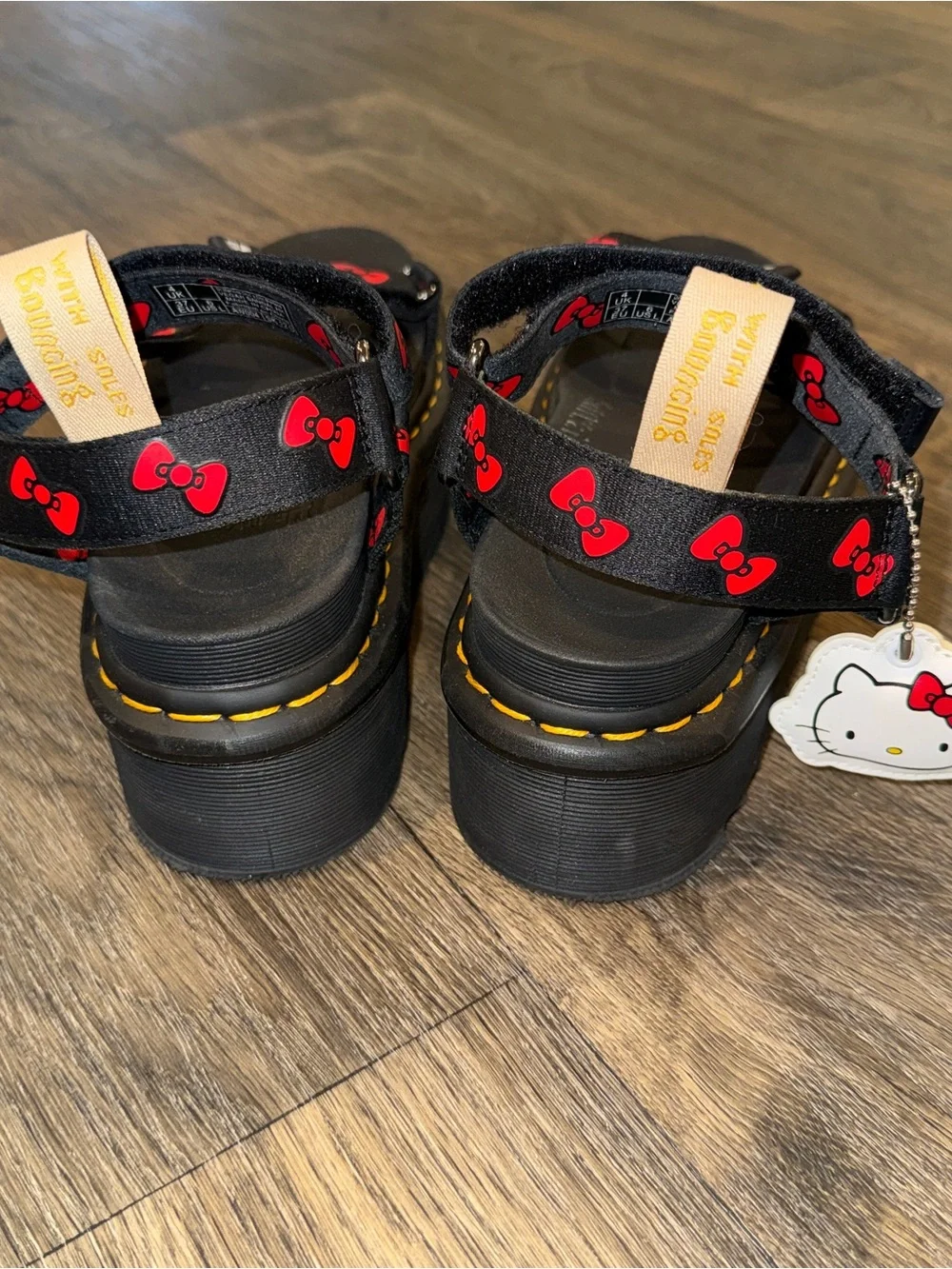 rare dr. martens x hello kitty vegan platform sandals